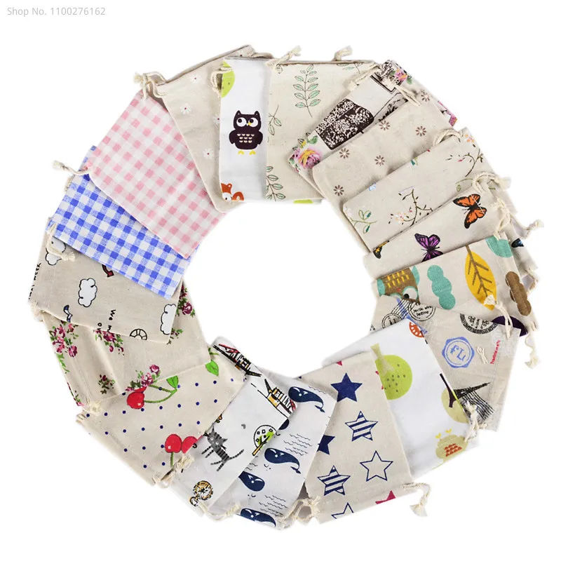 Jute Bag Packaging - 100 pièces petit sac en tissu