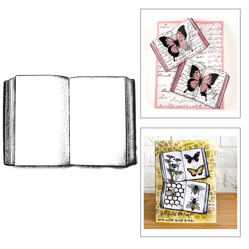 Candle Making Books - Timbres transparents à motif de livre