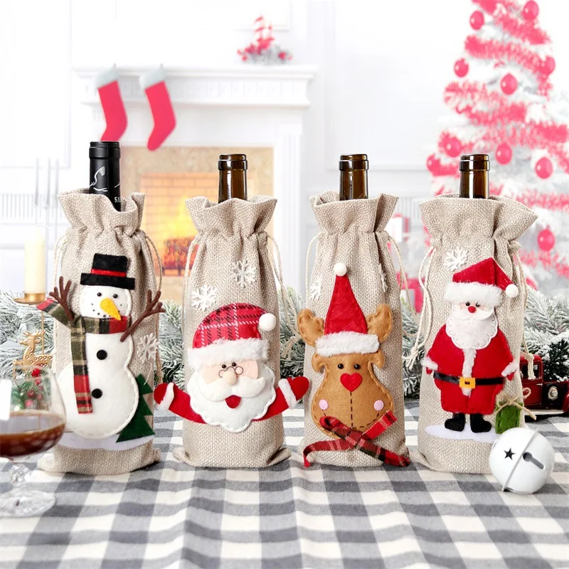 Jute Bag Packaging - Sac de couverture de bouteille de