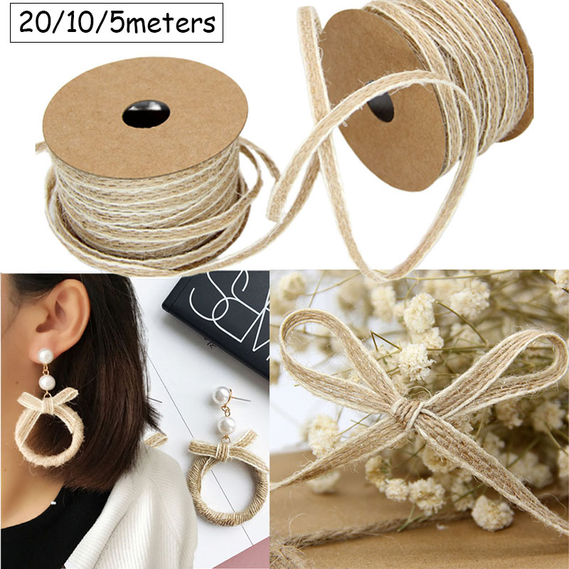 Jute Bag Packaging - Corde de Jute naturelle 20/10/5M, ficelle,